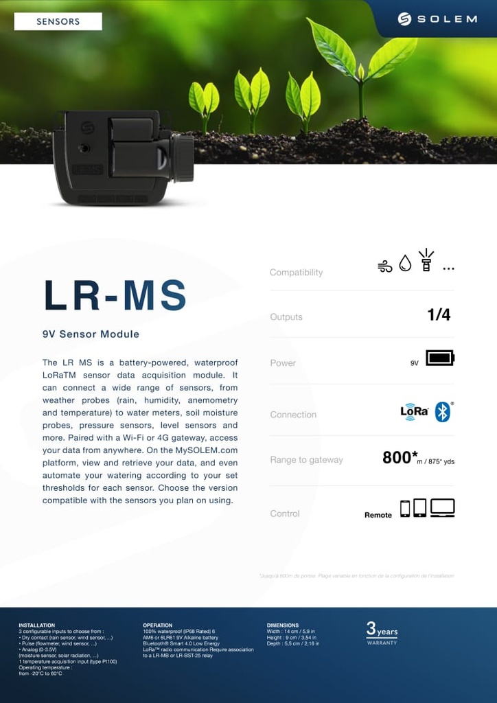 LR-MS 9V Sensor Module