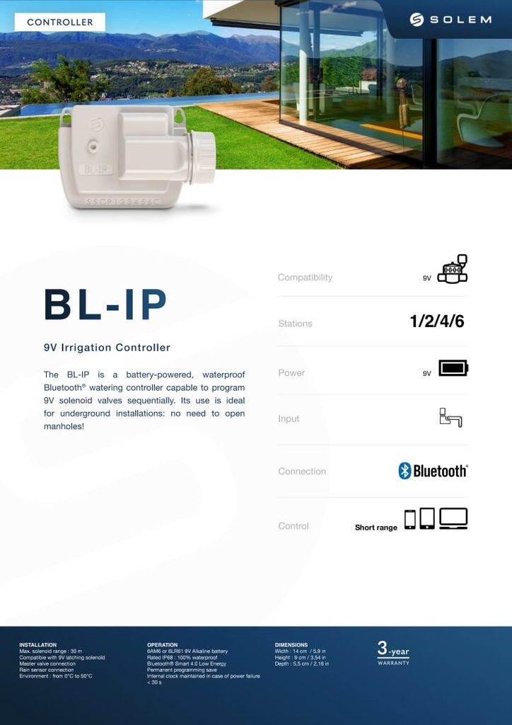 BL-IP Bluetooth Watering Controller