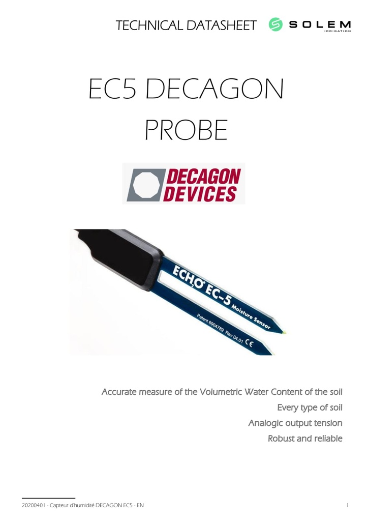 EC 5 Humidity Probe